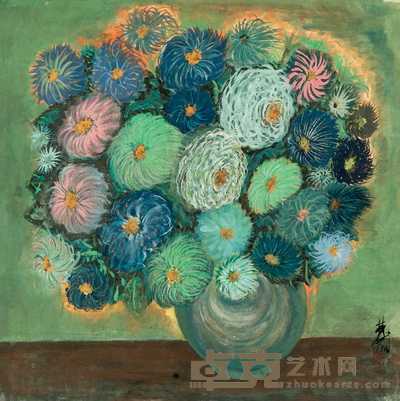 林风眠 菊花 镜心 65.5×65cm